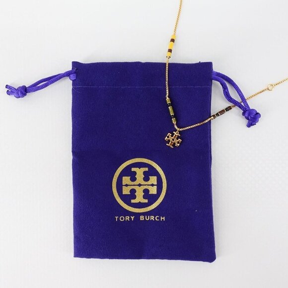 Tory Burch Kira Enamel Bar Bracelet Tory Gold/ Multi Color OS - Picture 4 of 16